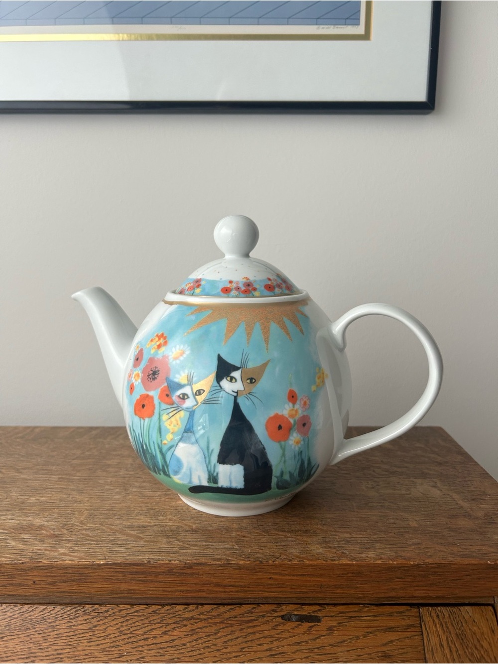 Goebel cat teapot “Zwei Freunde” by artist  Rosina Wachtmeister